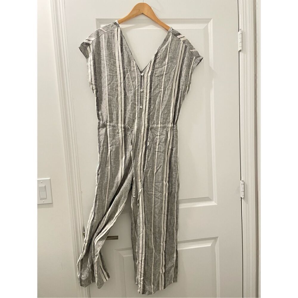 Cloth and Stone Striped Linen Jumpsuit